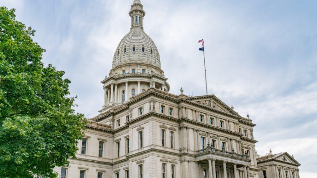 Michigan State Capitol building in Lansing